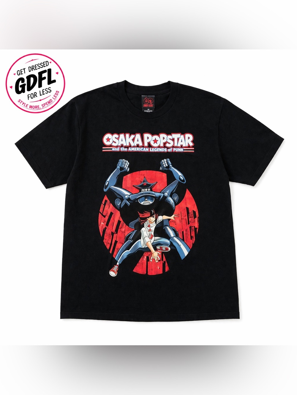 Osaka Popstar Punk Graphic T Shirt Large Black Cinder Block Band Tee